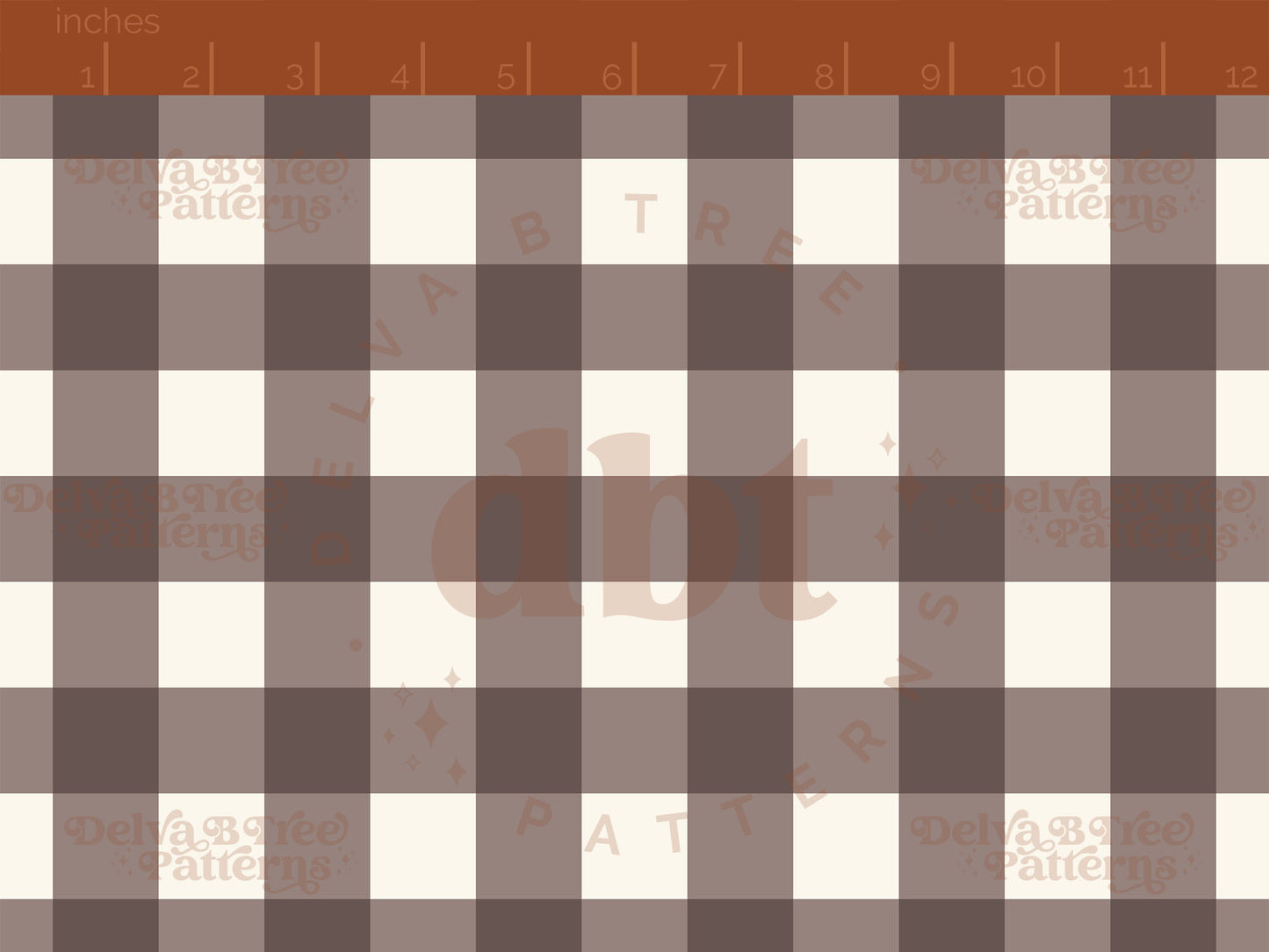 1" taupe cinereous and off white gingham seamless pattern scale digital file for small shops that make handmade products in small batches.