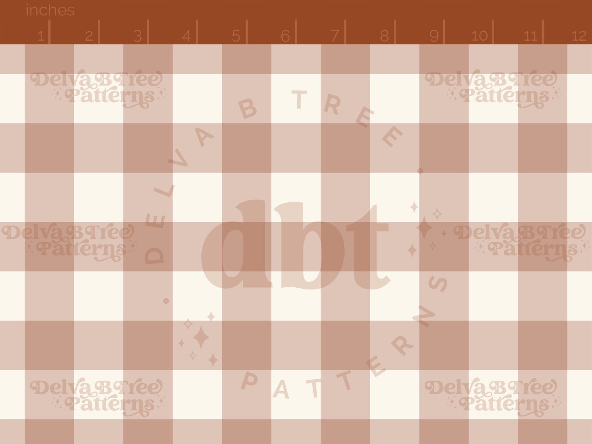 1" blush pink and off white gingham seamless pattern scale digital file for small shops that make handmade products in small batches.