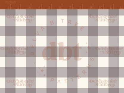 1" gray and off white gingham seamless pattern scale digital file for small shops that make handmade products in small batches.