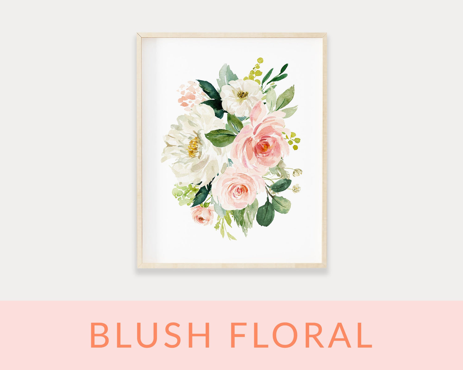 Blush Floral Printable Wall Art