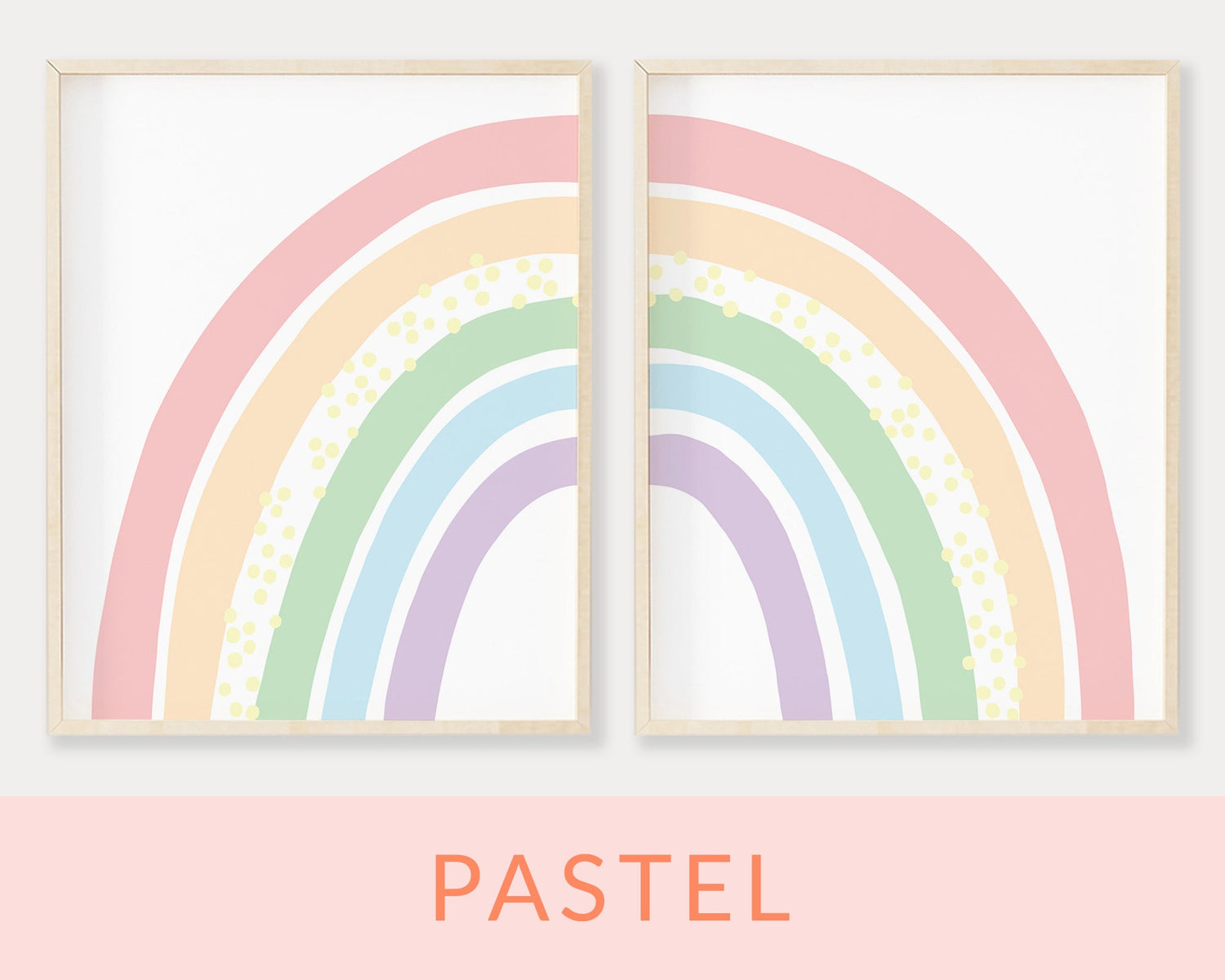 Pastel Rainbows Printable Wall Art