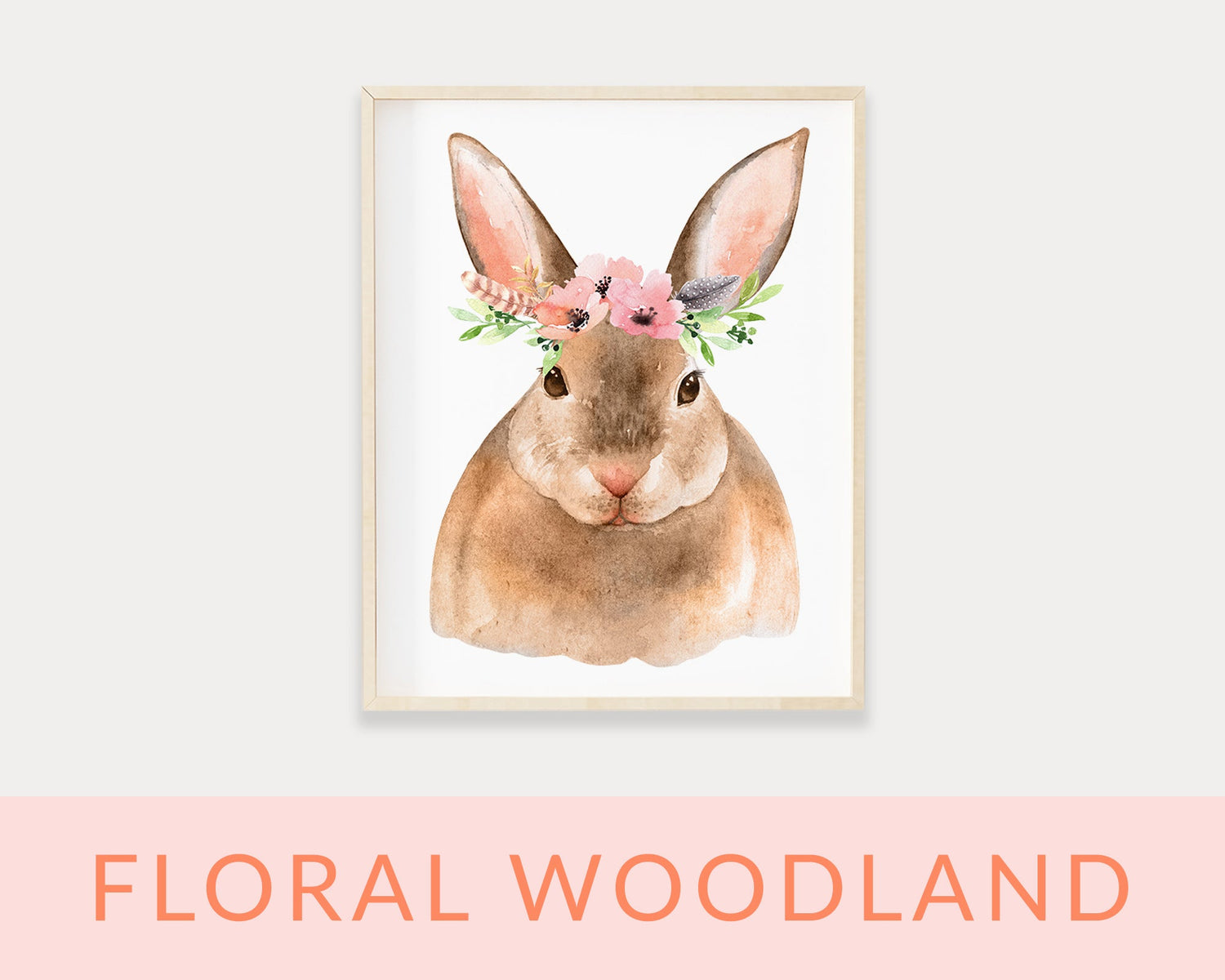 Floral Woodland Animals Printable Wall Art