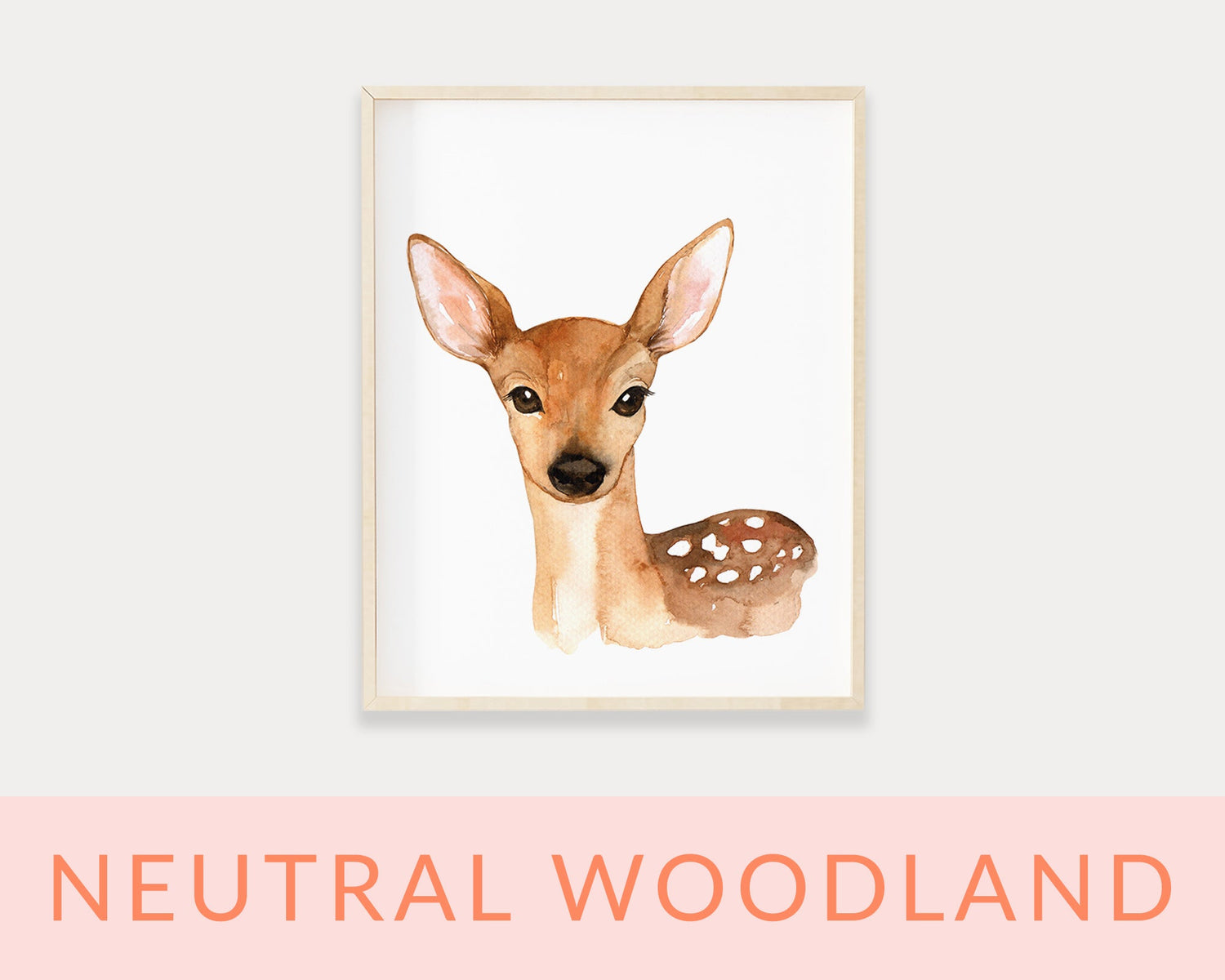 Neutral Woodland Animals Printable Wall Art