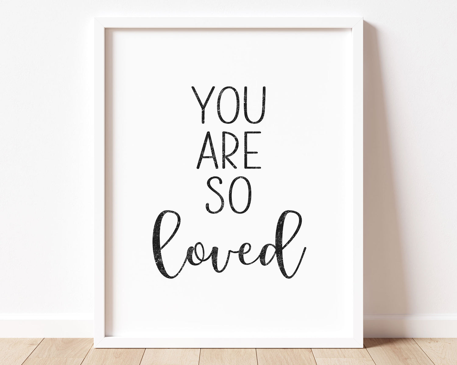 Black You Are So Loved in textured lettering perfect for Baby Nursery Décor, Little Boys Bedroom Wall Art, Toddler Girls Room Wall Hangings, Kiddos Bathroom Wall Art and Childrens Playroom Décor.