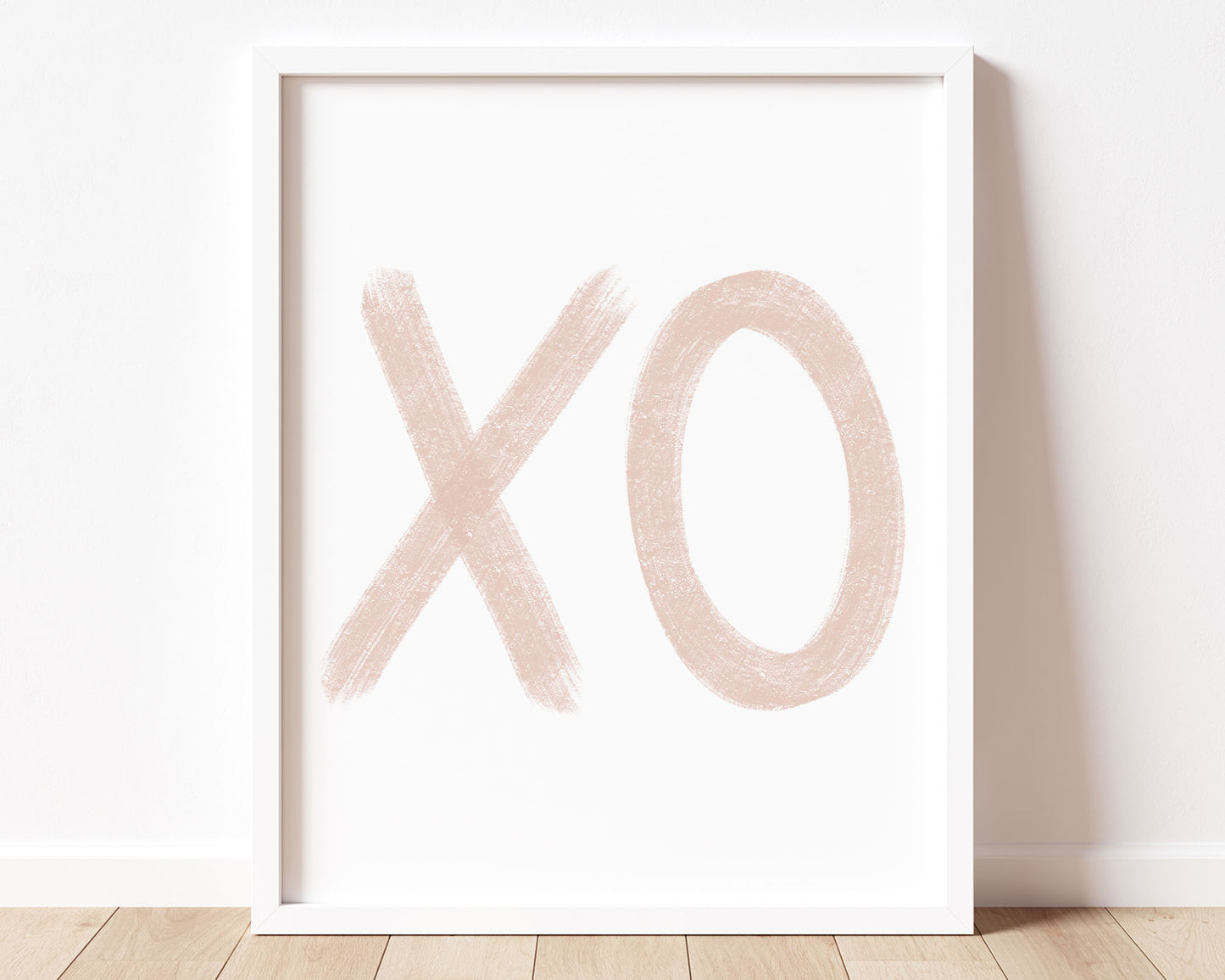 Blush pink XO in chalky brushstroke illlustration style perfect for Baby Nursery Décor, Little Boys Bedroom Wall Art, Toddler Girls Room Wall Hangings, Kiddos Bathroom Wall Art and Childrens Playroom Décor.