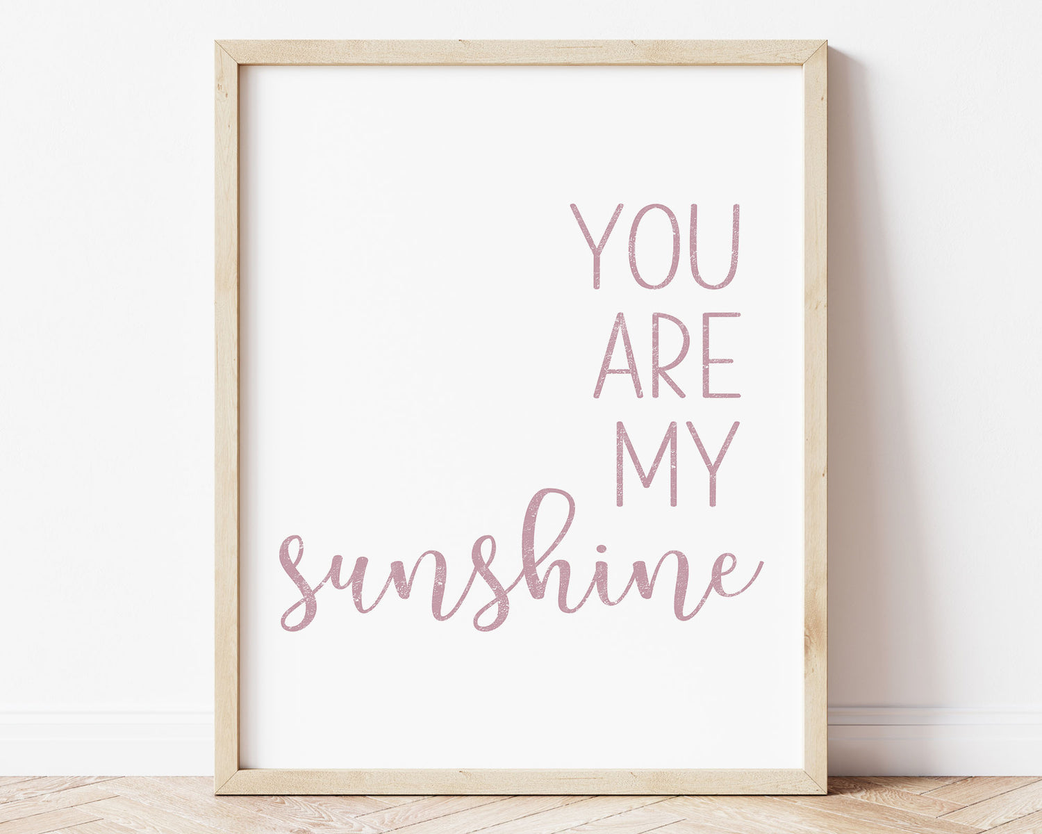 Mauve You Are My Sunshine in textured lettering perfect for Baby Nursery Décor, Little Boys Bedroom Wall Art, Toddler Girls Room Wall Hangings, Kiddos Bathroom Wall Art and Childrens Playroom Décor.