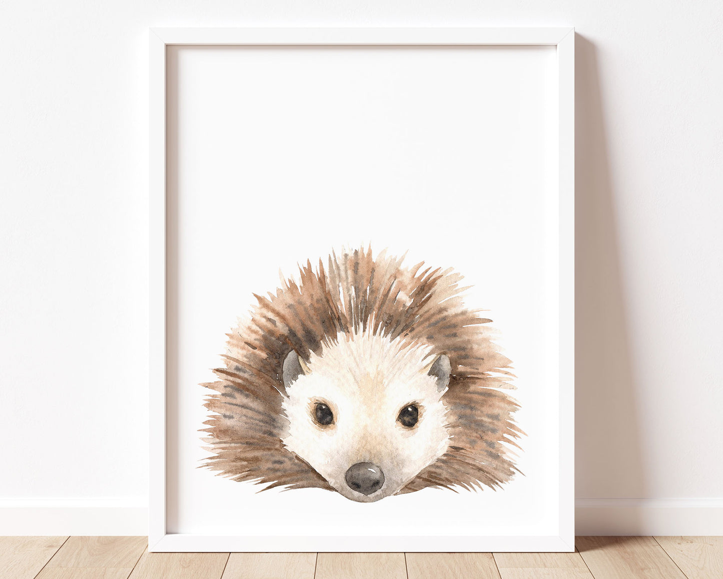 Watercolor Hedgehog Printable Wall Art, Digital Download
