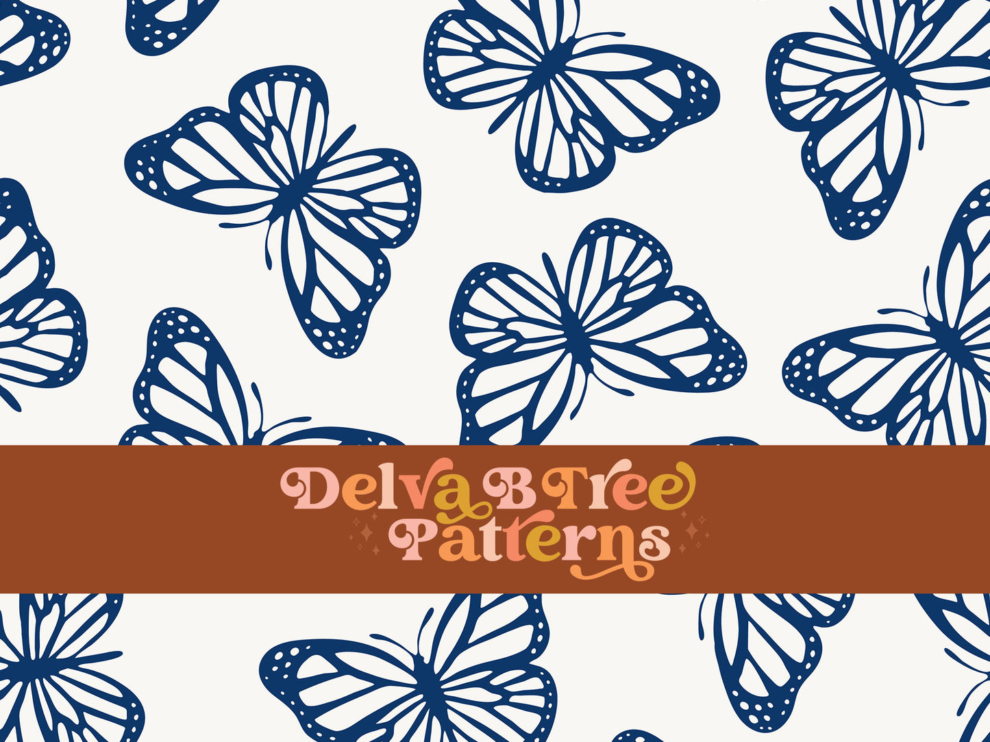 Preppy teal blue and white butterfly seamless file for fabric printing. Simple Bugs Repeat Pattern for textiles, polymailers, baby boy lovey blankets, nursery crib bedding, kids clothing, girls hair accessories, home decor accents, pet products.