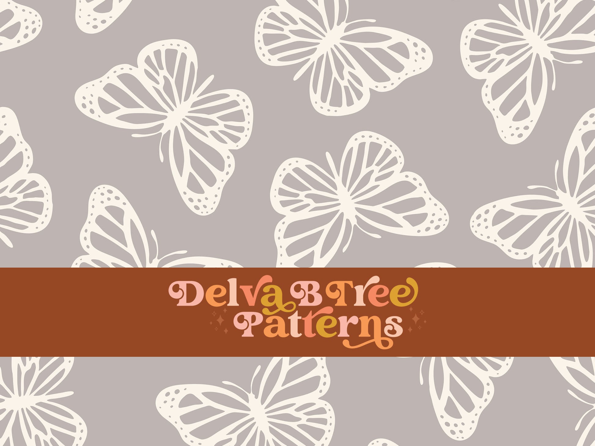 Gray and off white butterfly seamless file for fabric printing. Simple Bugs Repeat Pattern for textiles, polymailers, baby boy lovey blankets, nursery crib bedding, kids clothing, girls hair accessories, home decor accents, pet products.