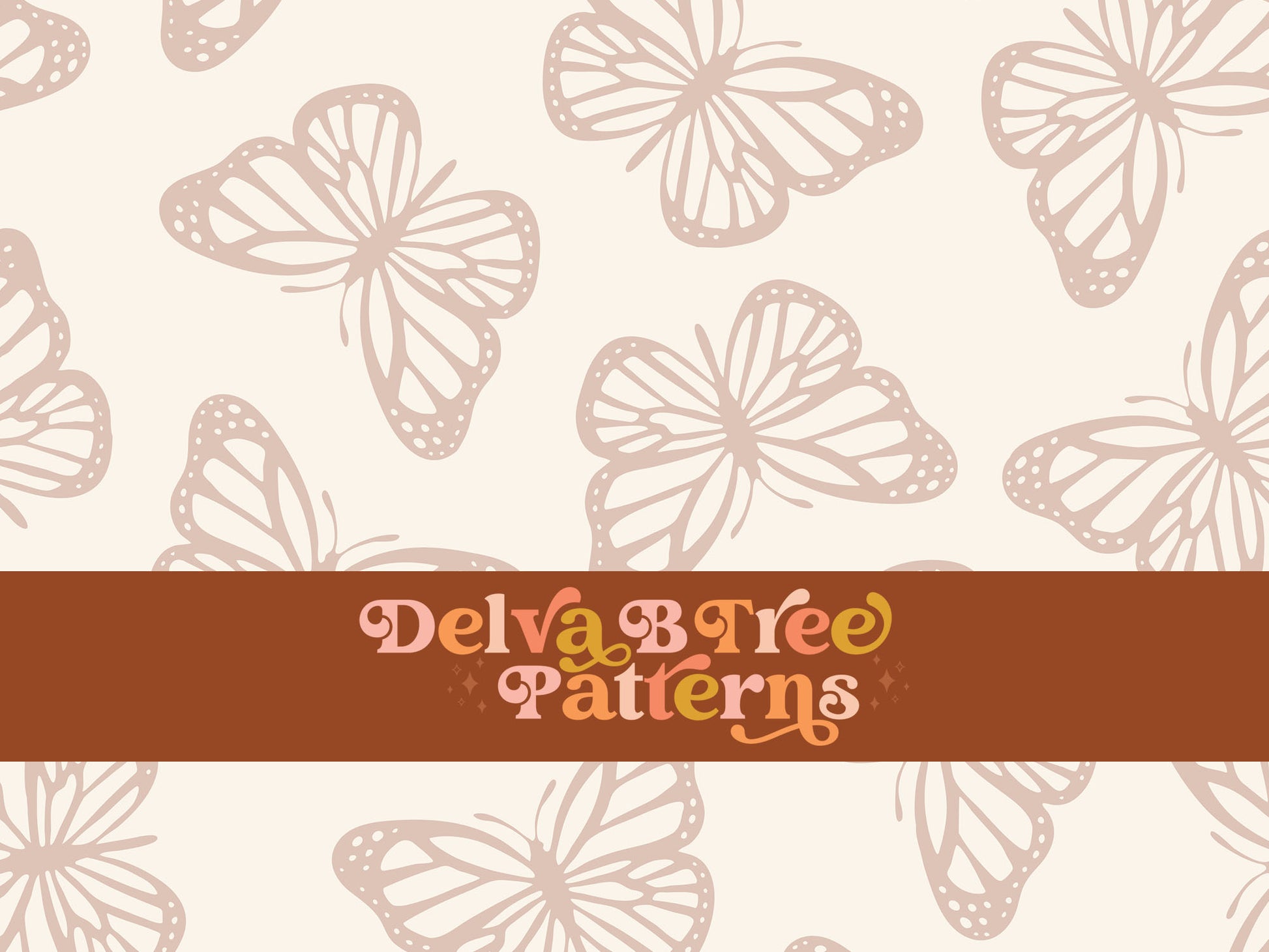 Blush pink and off white butterfly seamless file for fabric printing. Simple Bugs Repeat Pattern for textiles, polymailers, baby boy lovey blankets, nursery crib bedding, kids clothing, girls hair accessories, home decor accents, pet products.