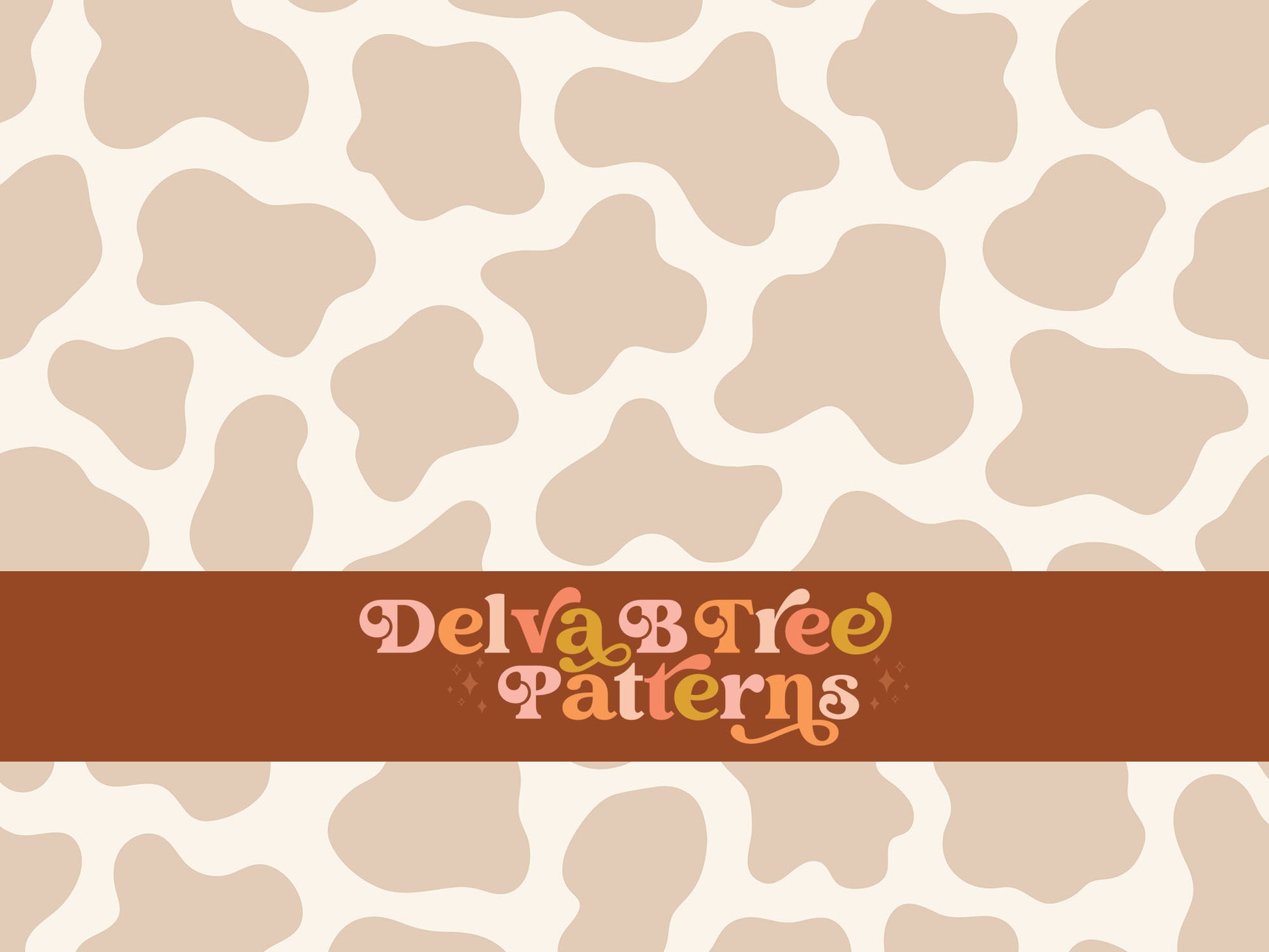 Tan and natural off white cowhide seamless file for fabric printing. Animal Skin cowhide Print Repeat Pattern for textiles, polymailers, baby boy lovey blankets, nursery crib bedding, kids clothing, girls hair accessories, home decor accents, pet products.