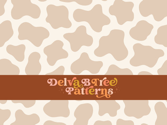 Tan and natural off white cowhide seamless file for fabric printing. Animal Skin cowhide Print Repeat Pattern for textiles, polymailers, baby boy lovey blankets, nursery crib bedding, kids clothing, girls hair accessories, home decor accents, pet products.