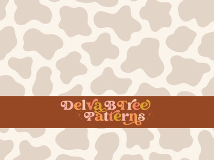 Neutral tan and off white cowhide seamless file for fabric printing. Animal Skin cowhide Print Repeat Pattern for textiles, polymailers, baby boy lovey blankets, nursery crib bedding, kids clothing, girls hair accessories, home decor accents, pet products.