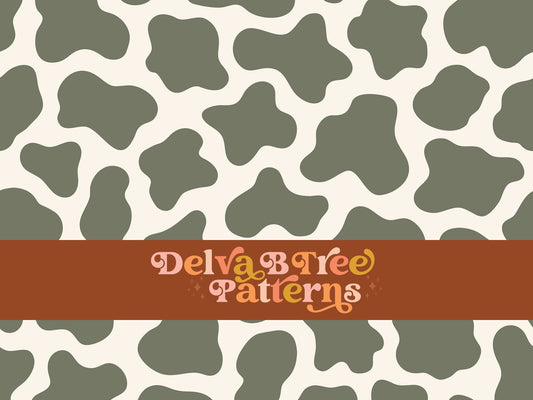 Army green and natural off white cowhide seamless file for fabric printing. Animal Skin cowhide Print Repeat Pattern for textiles, polymailers, baby boy lovey blankets, nursery crib bedding, kids clothing, girls hair accessories, home decor accents, pet products.