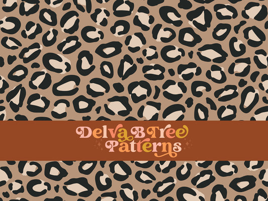 Brown, tan and black leopard seamless file for fabric printing. Animal Skin Leopard Print Repeat Pattern for textiles, polymailers, baby boy lovey blankets, nursery crib bedding, kids clothing, girls hair accessories, home decor accents, pet products.