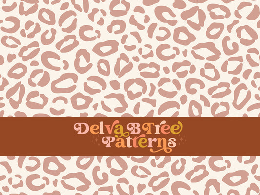 Dusty rose and cream leopard seamless file for fabric printing. Animal Skin Leopard Print Repeat Pattern for textiles, polymailers, baby boy lovey blankets, nursery crib bedding, kids clothing, girls hair accessories, home decor accents, pet products.