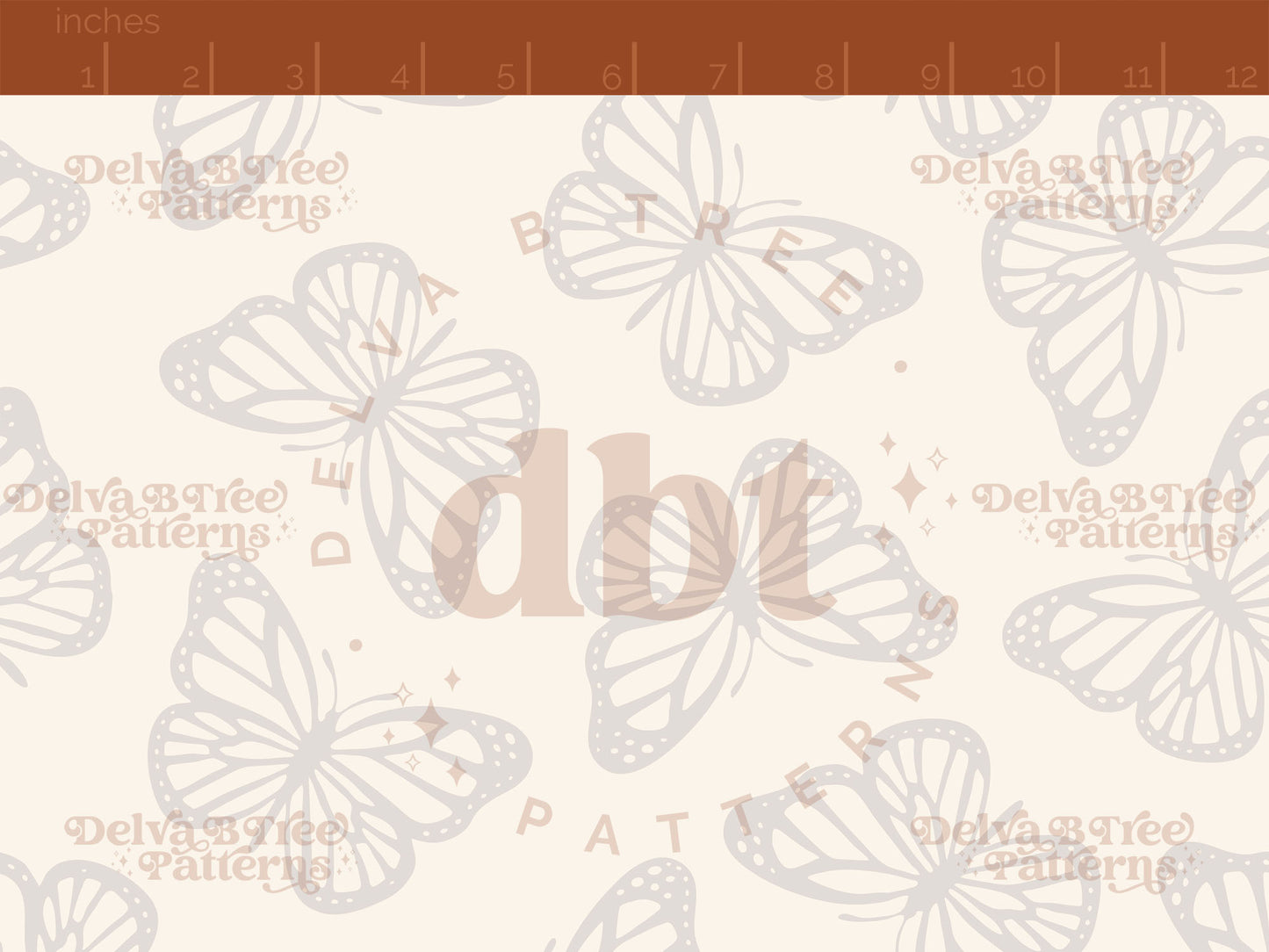 Pale grey and off white butterflies seamless pattern scale digital file for small shops that make handmade products in small batches.