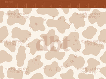 Tan and natural off white cow print seamless pattern scale digital file for small shops that make handmade products in small batches.