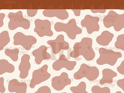 Dusty rose and natural off white cow print seamless pattern scale digital file for small shops that make handmade products in small batches.