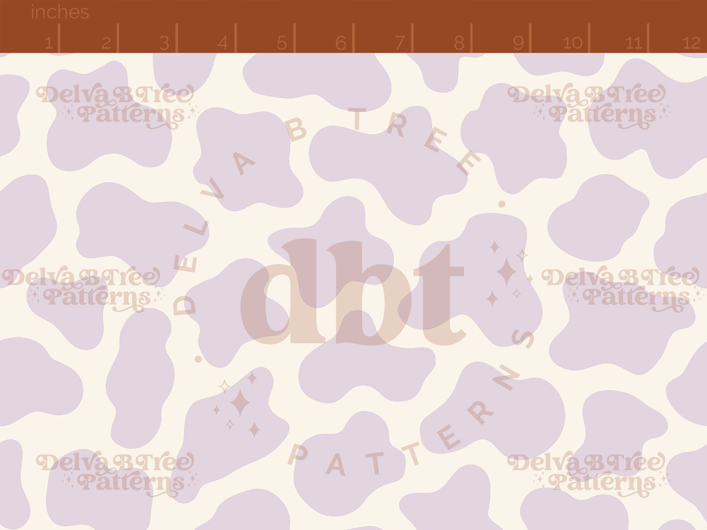 Pastel purple and natural off white cow print seamless pattern scale digital file for small shops that make handmade products in small batches.