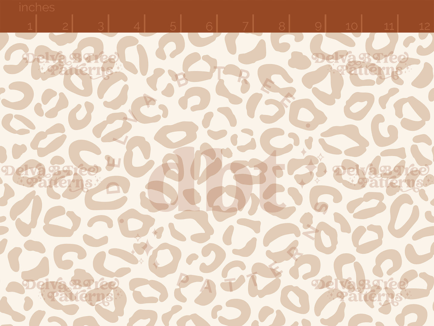 Tan and cream leopard print seamless pattern scale digital file for small shops that make handmade products in small batches.