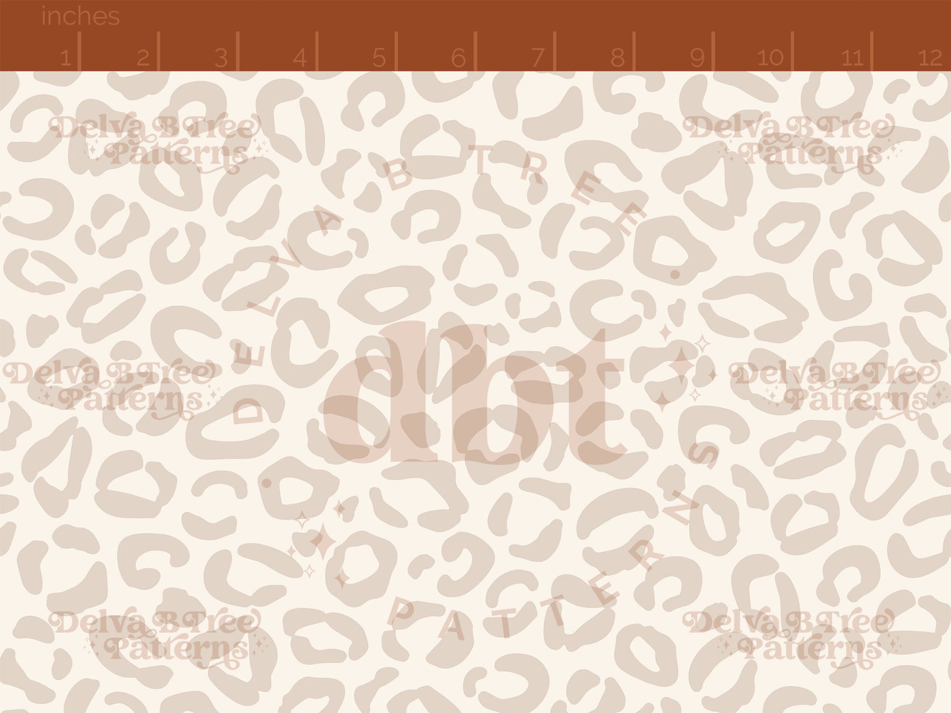 Neutral tan and off white leopard print seamless pattern scale digital file for small shops that make handmade products in small batches.