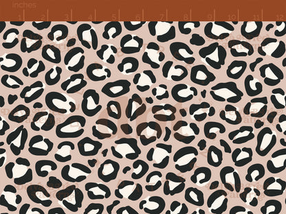 Blush pink, ivory and black leopard print seamless pattern scale digital file for small shops that make handmade products in small batches.
