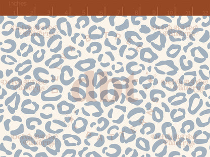 Cadet blue and cream leopard print seamless pattern scale digital file for small shops that make handmade products in small batches.