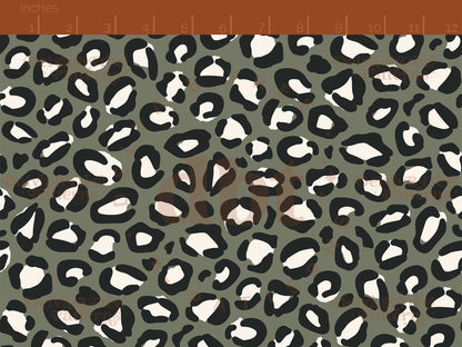 Army green ivory and black leopard print seamless pattern scale digital file for small shops that make handmade products in small batches.