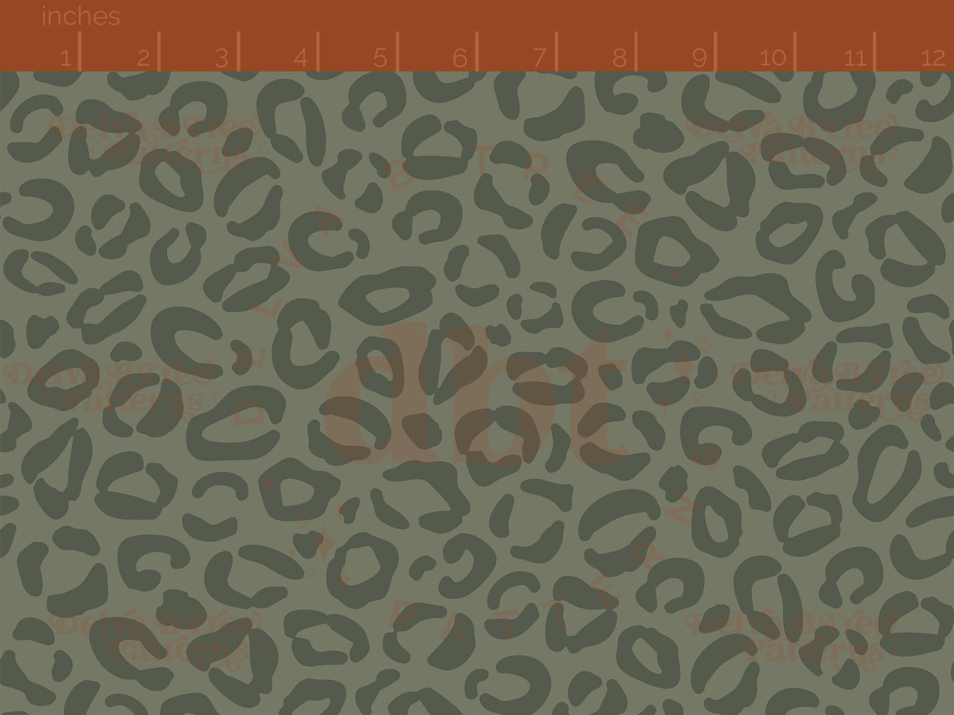 Tone on Tone army and hunter green and cream leopard print seamless pattern scale digital file for small shops that make handmade products in small batches.