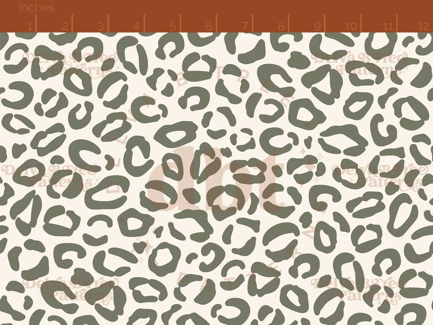 Army green and cream leopard print seamless pattern scale digital file for small shops that make handmade products in small batches.
