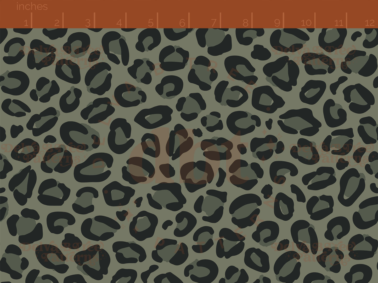 Dark green and black leopard print seamless pattern scale digital file for small shops that make handmade products in small batches.