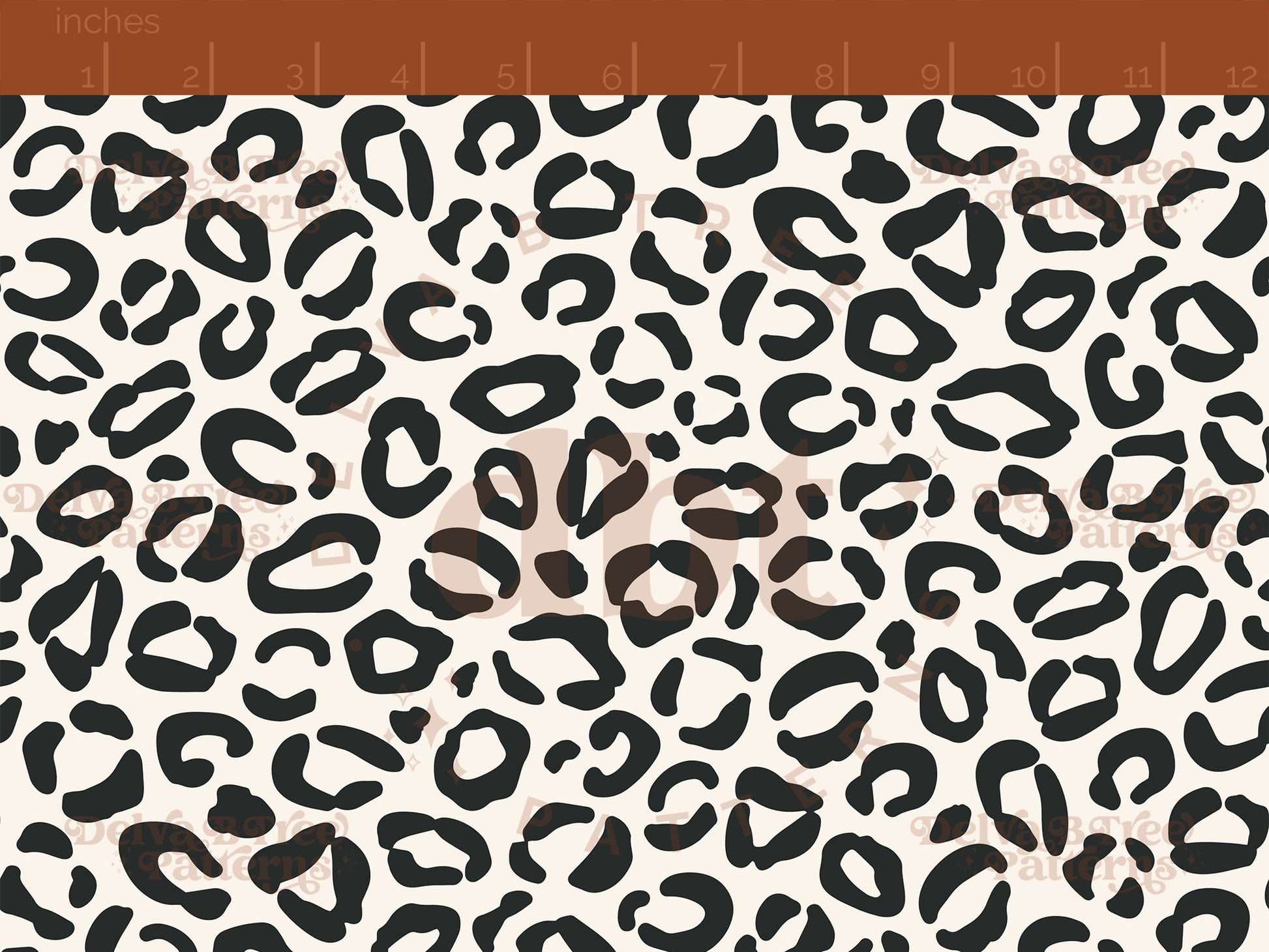 Charcoal black and cream leopard print seamless pattern scale digital file for small shops that make handmade products in small batches.