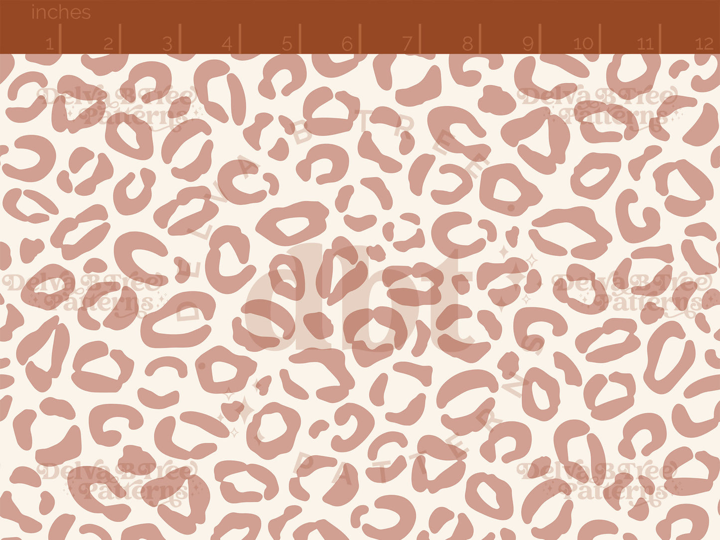 Dusty rose and cream leopard print seamless pattern scale digital file for small shops that make handmade products in small batches.