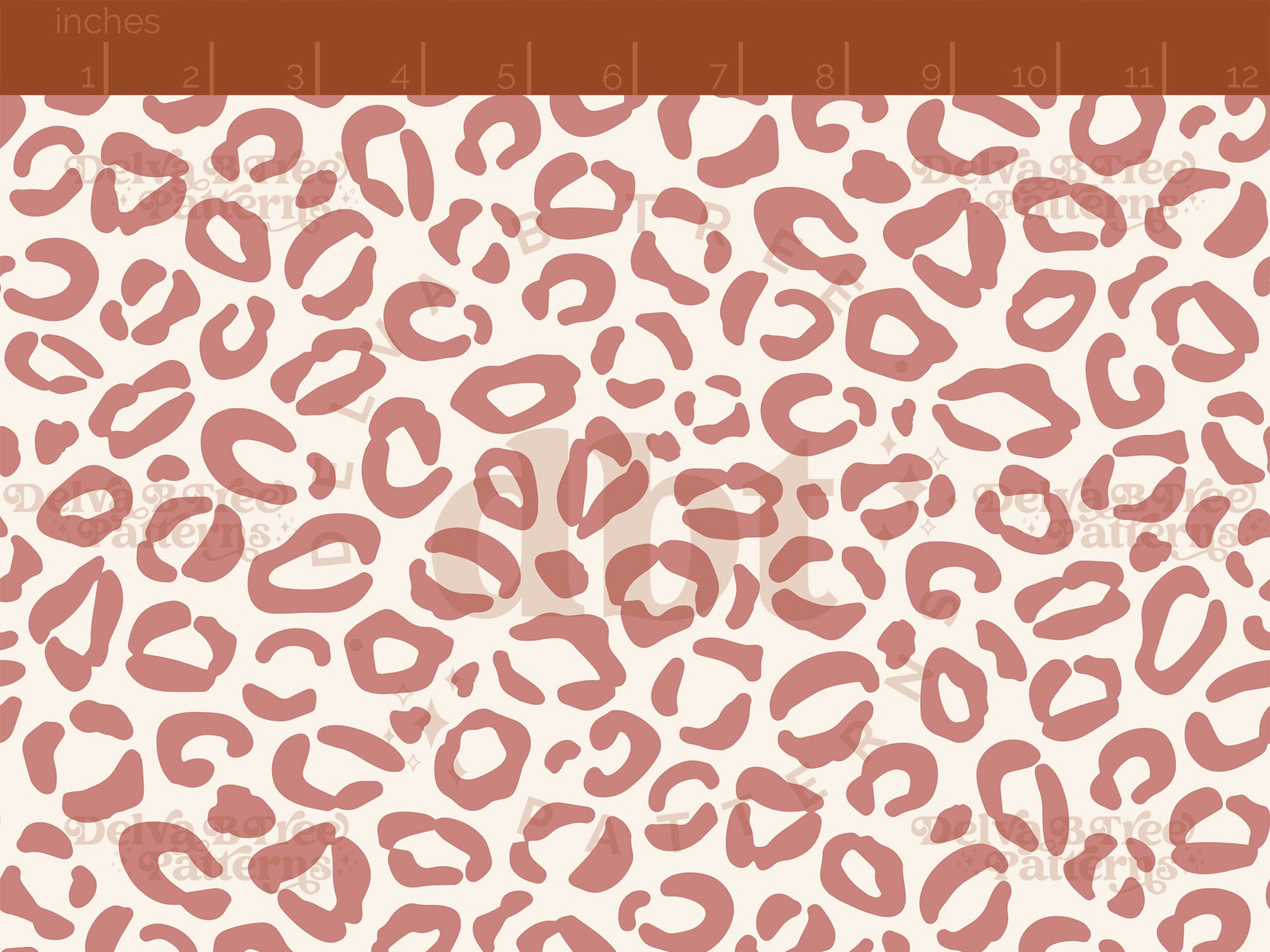 Dark pink rose and cream leopard print seamless pattern scale digital file for small shops that make handmade products in small batches.