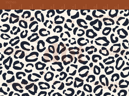 Dark navy blue and cream leopard print seamless pattern scale digital file for small shops that make handmade products in small batches.