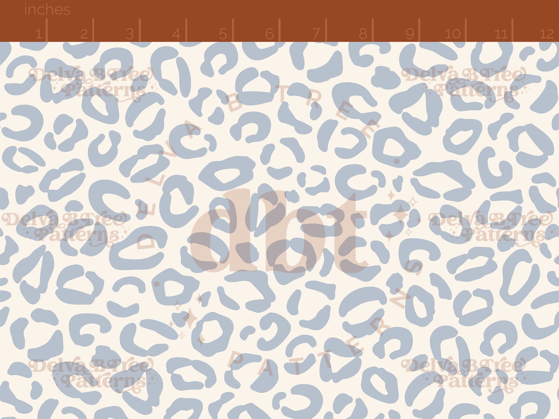 Pastel blue and cream leopard print seamless pattern scale digital file for small shops that make handmade products in small batches.