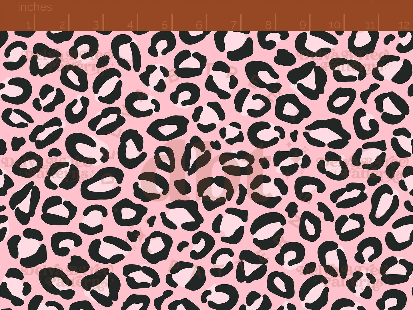 Pink and black leopard print seamless pattern scale digital file for small shops that make handmade products in small batches.