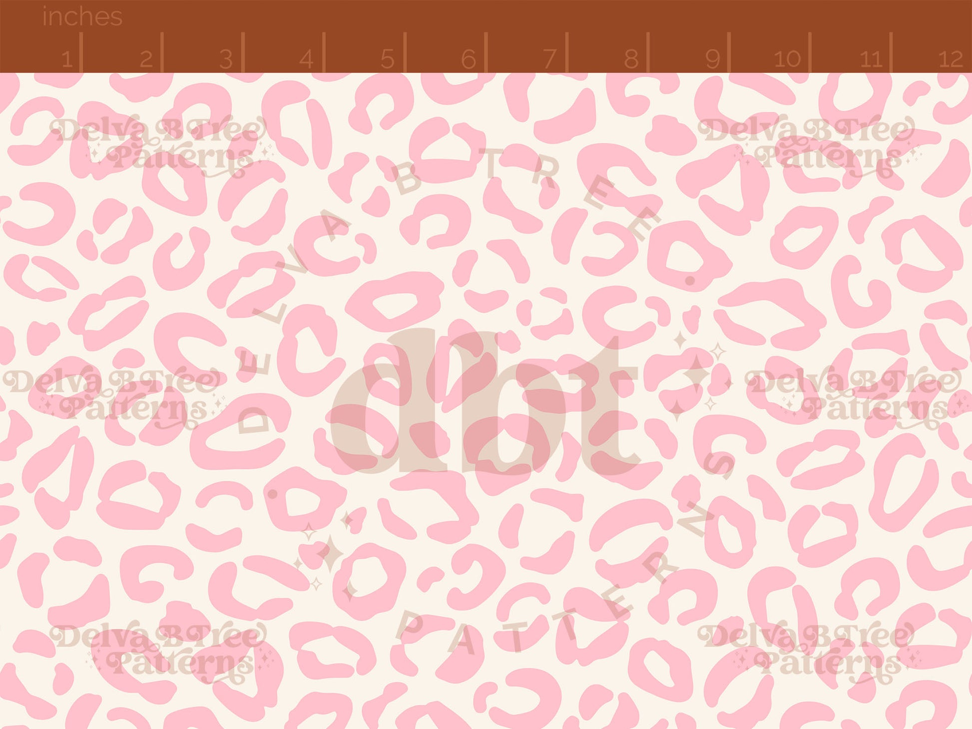 Pink and cream leopard print seamless pattern scale digital file for small shops that make handmade products in small batches.