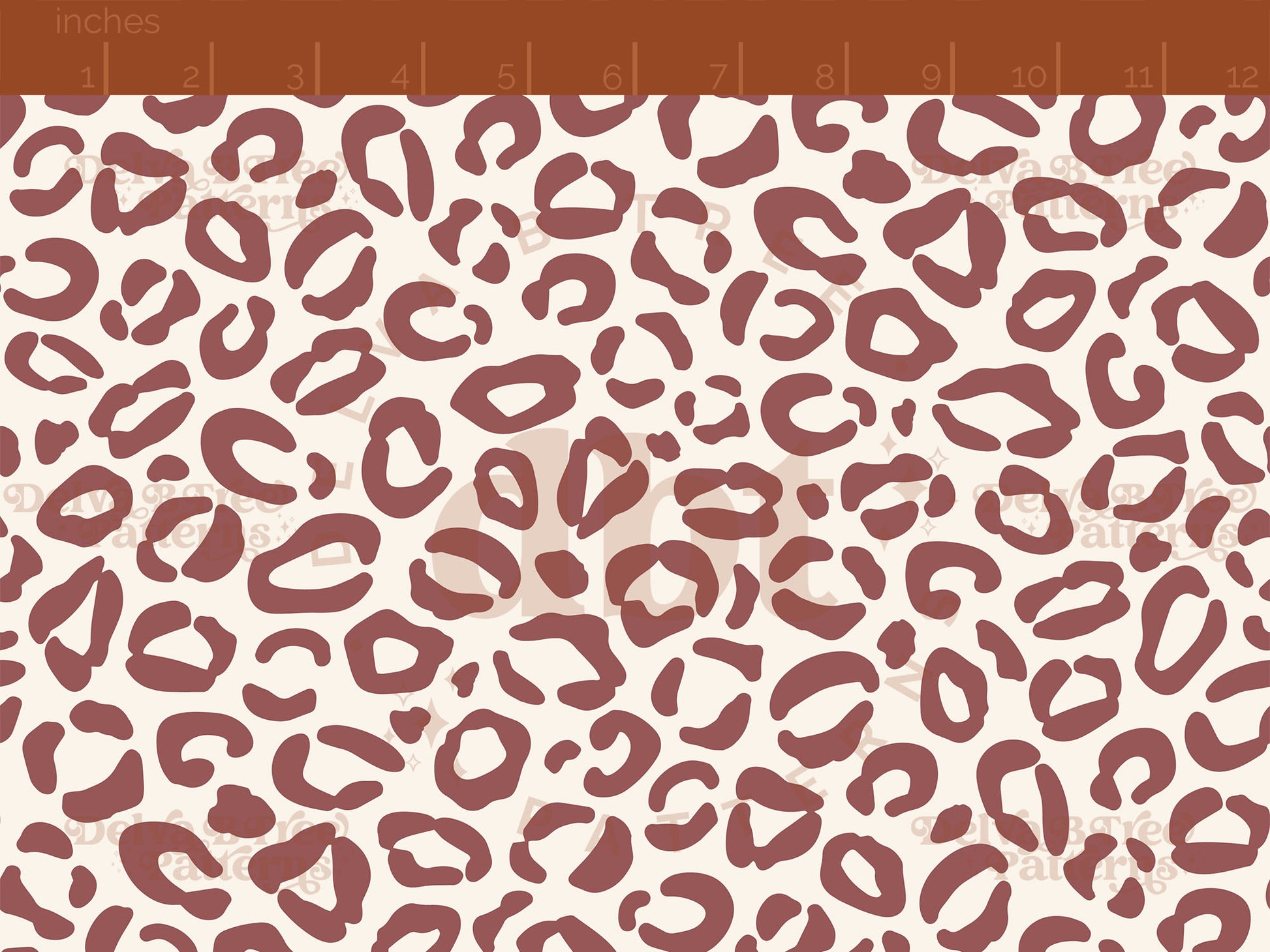 Dark wine and cream leopard print seamless pattern scale digital file for small shops that make handmade products in small batches.