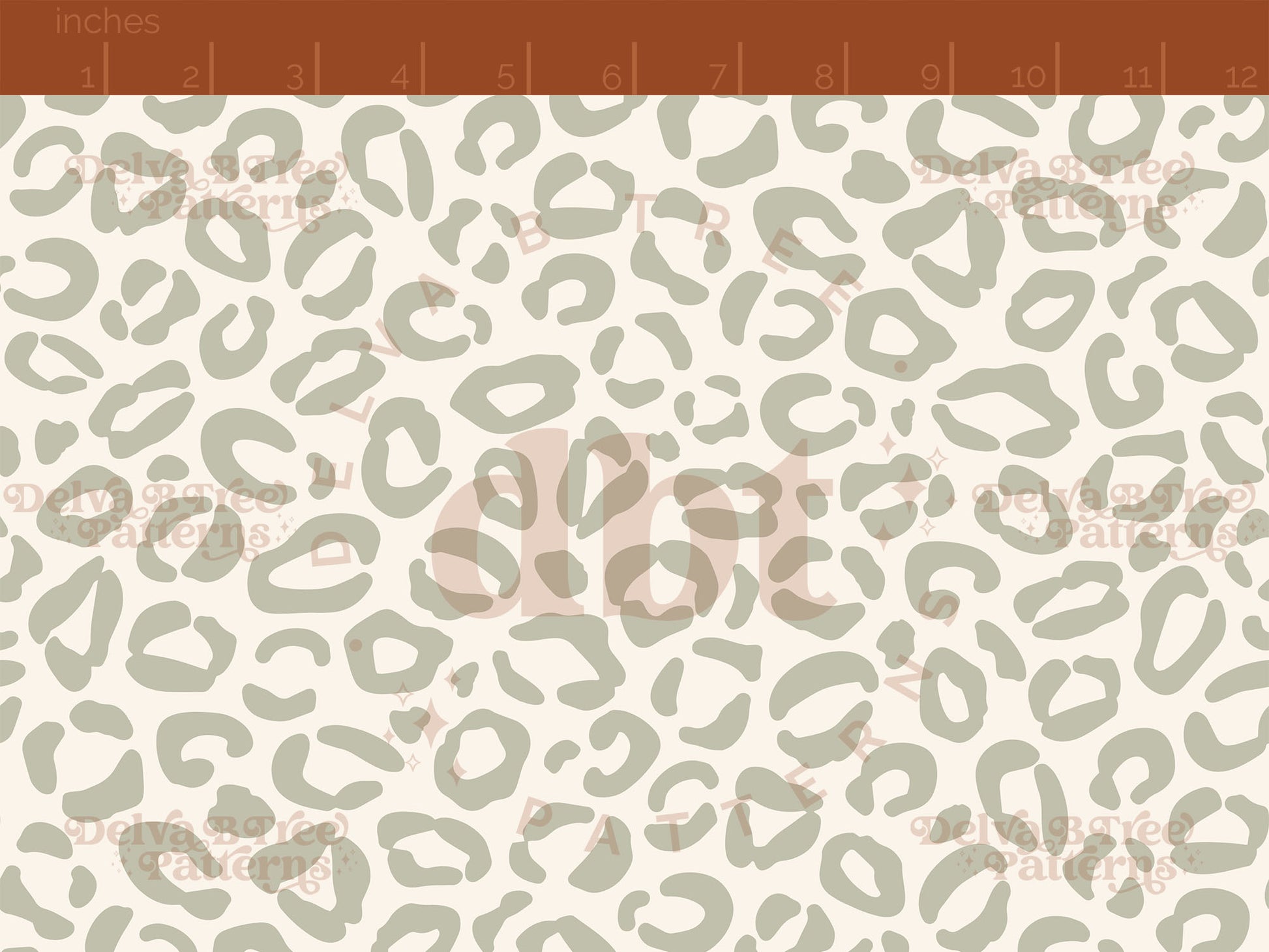 Sage green and cream leopard print seamless pattern scale digital file for small shops that make handmade products in small batches.