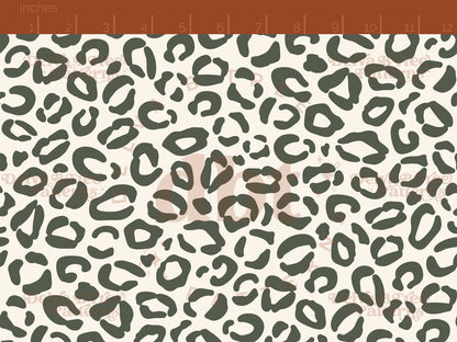 Dark forest green and cream leopard print seamless pattern scale digital file for small shops that make handmade products in small batches.