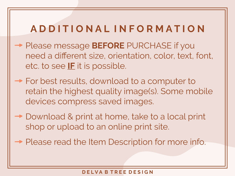 Delva B Tree Design Digital Prints Wall Art Additional Information.