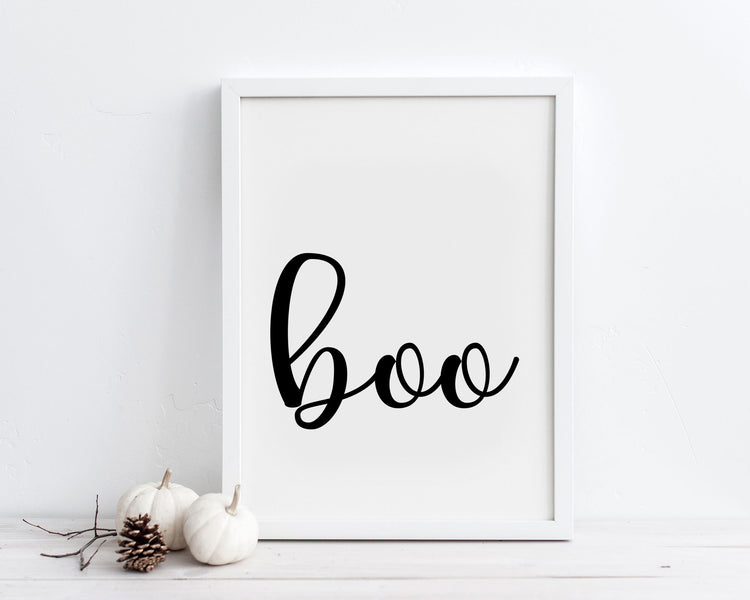 Boo Printable Wall Art, Digital Download