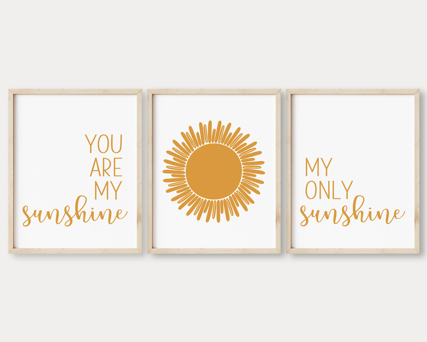 Mustard Sun, You Are My Sunshine, My Only Sunshine Printable Wall Art, Digital Download