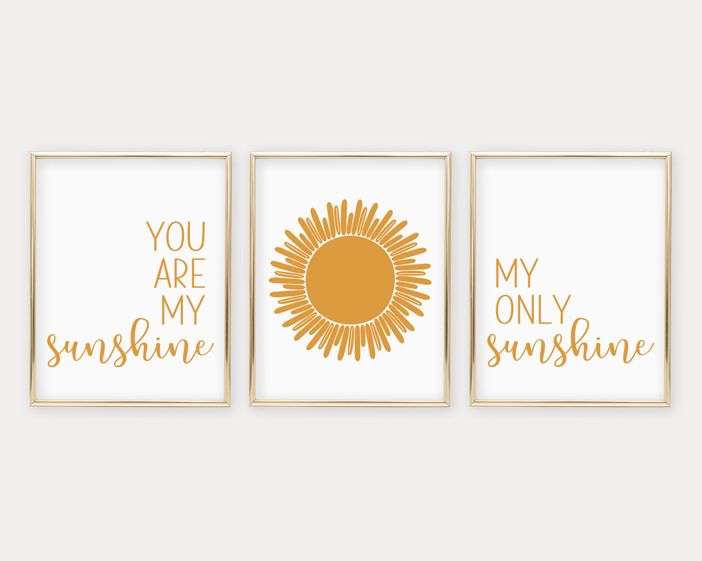 Mustard Sun, You Are My Sunshine, My Only Sunshine Printable Wall Art, Digital Download