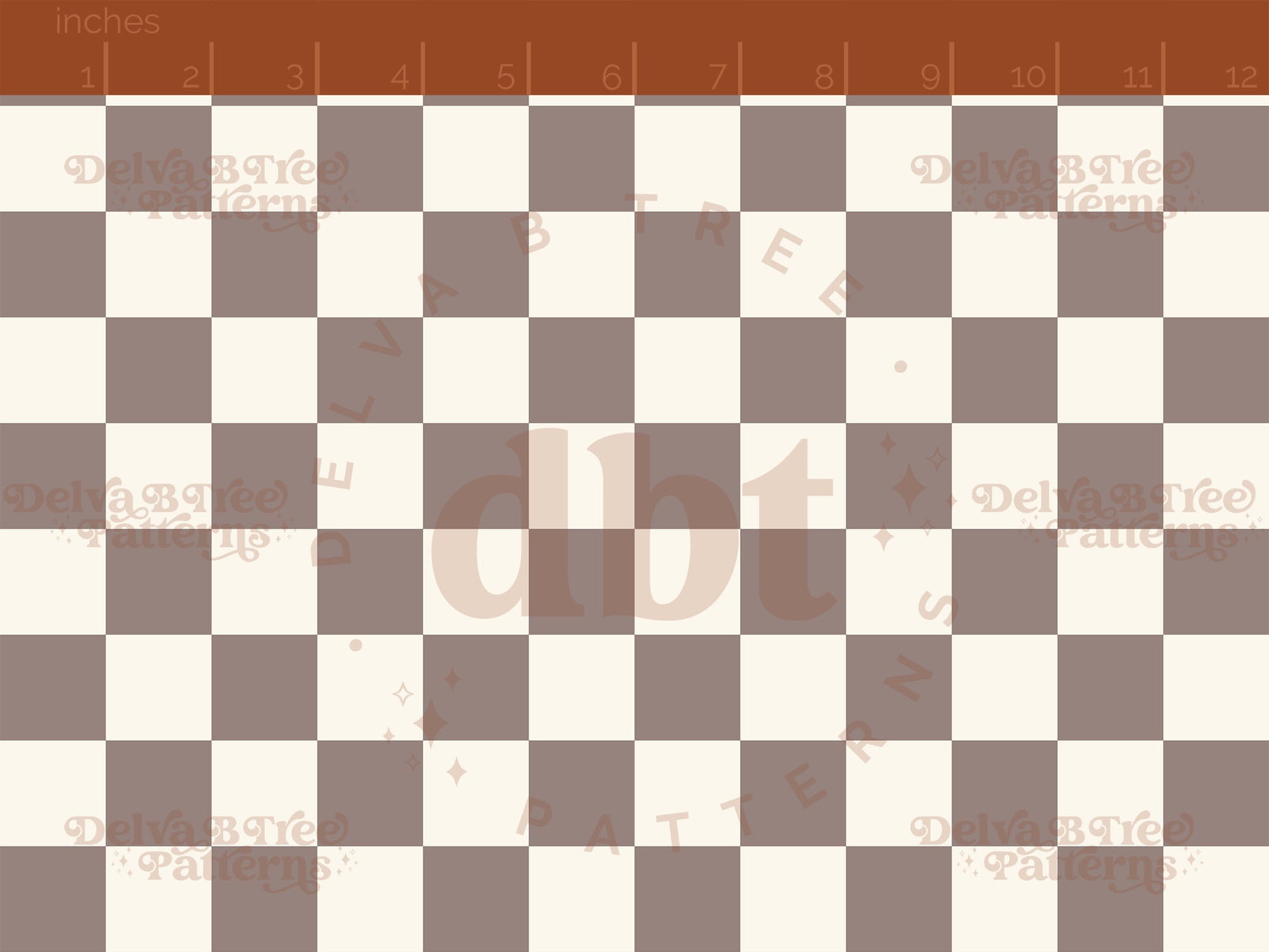 1" cinereous taupe and off white checkers seamless pattern scale digital file for small shops that make handmade products in small batches.