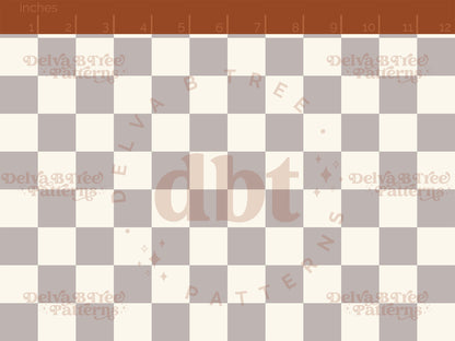 1" gray and off white checkers seamless pattern scale digital file for small shops that make handmade products in small batches.