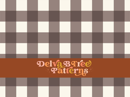 One inch taupe cinereous and off white gingham seamless file for fabric printing. Classic Buffalo Checked Repeat Pattern for textiles, polymailers, baby boy lovey blankets, nursery crib bedding, kids clothing, girls hair accessories, home decor accents, pet products.