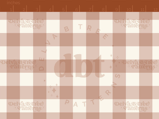 1" blush pink and off white gingham seamless pattern scale digital file for small shops that make handmade products in small batches.